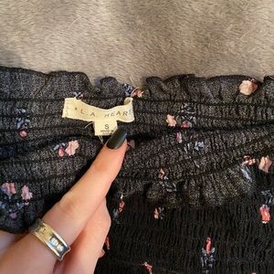 PacSun Strapless floral tube top